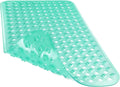 Yimobra Bathtub Mat Non Slip, Shower Mat with Strong Suction Cups & Drain Holes, 27.5"X15.5", Anti Slip Bath Tub Mat for Inside Shower, Machine Washable Fast Drying, Bathroom Essentials,Clear Green