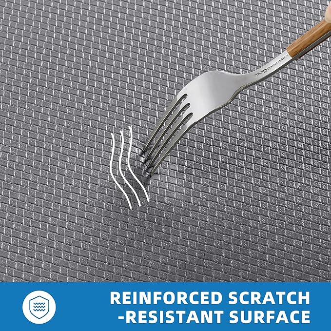 Kitchen Mats for Floor - 17"x59" Anti Fatigue Mats for Kitchen Floor - Non Slip Cushioned Rugs for Standing - Grey