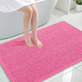 OLANLY Large Bathroom Rugs 47x32, Extra Soft Absorbent Chenille Bath Rugs, Rubber Backing Quick Dry, Machine Washable Bath Mats for Bathroom Floor, Tub and Shower, Home Decor Accessories, Hot Pink