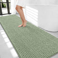 OLANLY Thick Bathroom Runner Rugs 70x24, Extra Soft Absorbent Chenille Bath Rugs, Rubber Backing, Machine Wash Dry, Long Bath Mats for Bathroom, Tub and Shower, Home Decor Accessories, Sage Green