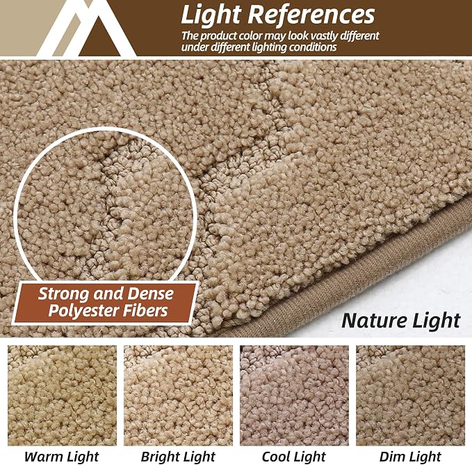 COSY HOMEER Kitchen Rugs 24"x36" Non-Slip Washable Kitchen Mats for Floor Absorbent Kitchen Carpet Soft Rugs for Kitchen,Sink Mat,Entrance,Area Rug,Beige