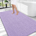 OLANLY Thick Large Bathroom Rugs 44x32, Extra Soft Absorbent Chenille Bath Rugs, Rubber Backing, Machine Wash Dry, Bath Mats for Bathroom Floor, Tub and Shower, Home Decor Accessories, Lavender
