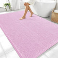 OLANLY Large Bathroom Rugs 70x46, Extra Soft Absorbent Chenille Bath Rugs, Rubber Backing Quick Dry, Machine Washable Bath Mats for Bathroom Floor, Tub and Shower, Home Decor Accessories, Pink