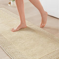 Madison Park Splendor Reversible 100% Cotton Tufted Bathroom Rug-3000 GSM Hotel Quality Luxurious Plush Medium Pile Bath Mat Absorbent, Quick Dry, Shower Room Décor, 24x72, Natural