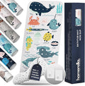 Bath Tub Mat Non Slip Anti Mold for Kids BPA Free INCL Hooks - homerella® Ocean Sea Animals 28x16, Baby Bath Mat Non Slip 200 Suction Cups, Non Toxic Machine Washable Toddler Bath Mat, EU Certified