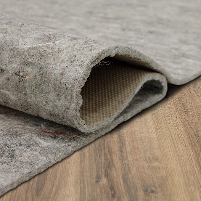 Mohawk Home Non Slip Rug Pad 3' x 12'- 1/4" Thick Felt + Latex Rubber Gripper - Dual Surface Cushion for Hardwood, Carpet, Tile Floors, Made in USA