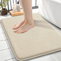 OLANLY Thick Memory Foam Small Bathroom Rugs 24x16, Extra Soft Absorbent Bathroom Mat, Quick Dry Bath Mats, Non-Slip, Machine Washable Carpet for Bathroom, Tub and Shower, Home Decor Accessories, Sand