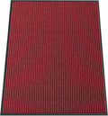 Indoor Outdoor Door Mat, 4' x 3' Doormat for Entryway, Rubber Backing Non Slip Front Door Mat Outside Entrance, Super Absorbent Commercial Floor Mat for Home Office, Red