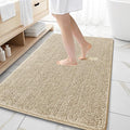 OLANLY Large Bathroom Rugs 59x35, Extra Soft Absorbent Chenille Bath Rugs, Rubber Backing Quick Dry, Machine Washable Bath Mats for Bathroom Floor, Tub and Shower, Home Decor Accessories, Beige