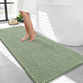 OLANLY Thick Bathroom Runner Rugs 44x24, Extra Soft Absorbent Chenille Bath Rugs, Rubber Backing, Machine Wash Dry, Long Bath Mats for Bathroom, Tub and Shower, Home Decor Accessories, Sage Green