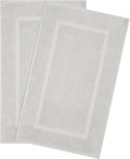 Cotton Paradise 100% Cotton Turkish Bathmat Set, Soft Absorbent Quick Dry, 2 Piece 20x34 Bathmat Floor Set, Silver Grey