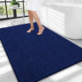 OLANLY Thick Large Bathroom Rugs 40x32, Extra Soft Absorbent Chenille Bath Rugs, Rubber Backing, Machine Wash Dry, Bath Mats for Bathroom Floor, Tub and Shower, Home Decor Accessories, Navy