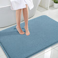OLANLY Thick Memory Foam Large Bathroom Rugs 44x32, Extra Soft Absorbent Bath Rug, Quick Dry Bath Mat, Non-Slip, Machine Washable Mats for Bathroom, Tub and Shower, Home Decor Accessories, Airy Blue