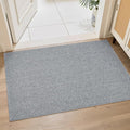 CHAMPANT Indoor Door Mat 2x3 Feet Small Grey Area Rug Washable Front Door Mat Anti Slip Entrance Carpet Front Porch Bathroom Kitchen Bedroom Entrance