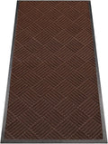 Indoor Outdoor Door Mat, 4’x 2' Doormat for Entryway, Rubber Backing Non Slip Front Door Mat Outside Entrance, Super Absorbent Commercial Floor Mat for Home Office, Brown
