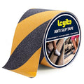 Anti Slip Tape, 4 Inch x 16 Ft Grip Tape for Stairs Outdoor/Indoor, Waterproof Non Skid Roll for Stair Treads Non Slip, High Traction Friction Abrasive Adhesive Stair Step, Caution Yellow/Black