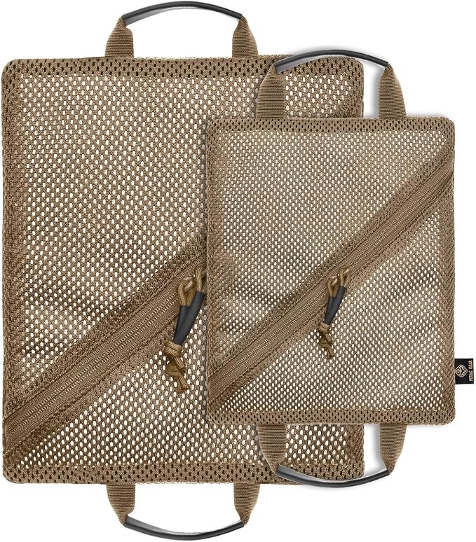 PETAC GEAR Tactical Storage Mesh Pouch Set,Insert Modular Utility Admin Pockets,Travel Organizer EDC Bag