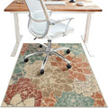 36"x48" Office Chair Mat for Hardwood Tile Floor, Under Desk Carpet Protector for Rolling Computer Chair Mat, Machine Washable Area Rug, Anti-Slip 1/5" Thick Low Pile Thin Vinyl Floor Mat, Terracotta