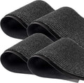 MaxMat® 4-Pack Extra Large Commercial Floor Mat, 3 x 5 Feet Heavy Duty, Waterproof, Low-Profile, Easy to Clean, Rubber Entry Mat (Black, 3 x 5 Feet - 4 Pack)