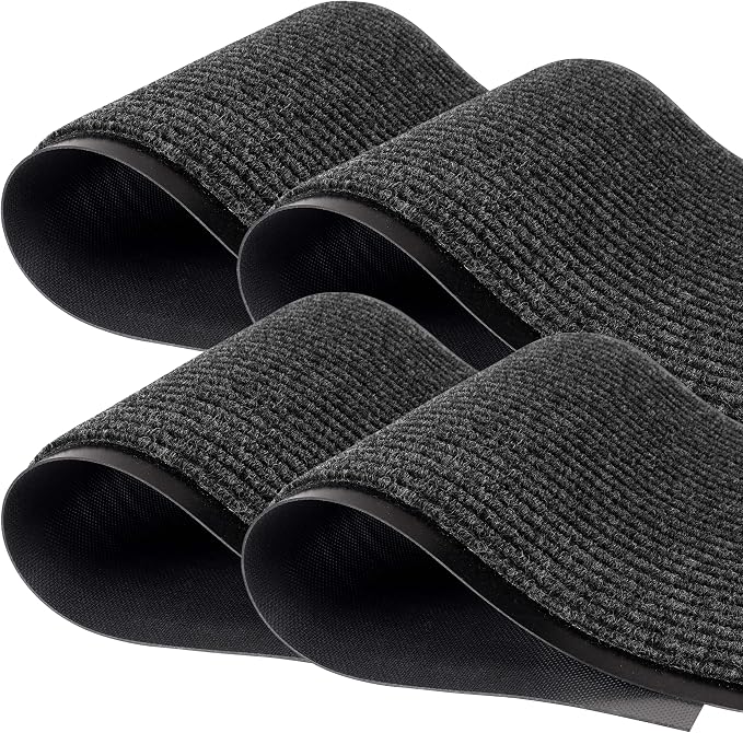 MaxMat® 4-Pack Extra Large Commercial Floor Mat, 3 x 5 Feet Heavy Duty, Waterproof, Low-Profile, Easy to Clean, Rubber Entry Mat (Black, 3 x 5 Feet - 4 Pack)