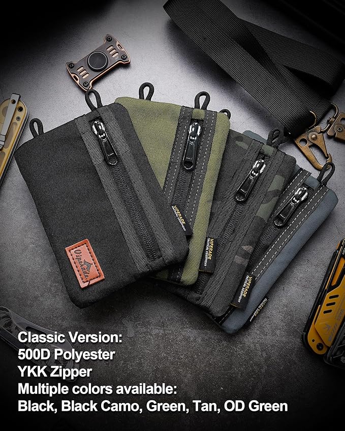 VIPERADE VE1 Pocket Organizer, EDC Pouch for Men, EDC Organizer Storage EDC Gears, Multitool Pocket Pouch Hold Your Flashlight/Pocket Knife, Pen, Notebook