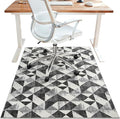 48"x60" Office Chair Mat for Hardwood Tile Floor, Under Desk Carpet Protector for Rolling Computer Chair Mat, Machine Washable Area Rug, Anti-Slip 1/5" Thick Low Pile Thin Floor Mat, Brushed Quartz