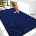 OLANLY Thick Large Bathroom Rugs 59x35, Extra Soft Absorbent Chenille Bath Rugs, Rubber Backing, Machine Wash Dry, Bath Mats for Bathroom Floor, Tub and Shower, Home Decor Accessories, Navy