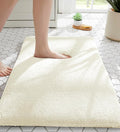 MINIDEAR Bathroom Rugs 24x17 Cream - Thick Memory Foam Bath Mat, Ultra Soft & Plush Fluffy, Non-Slip, Quick Dry, Absorbent Washable Floor Microfiber Mat for Tub, Home Decor Accessories