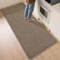 BEQHAUSE Kitchen Runner Rugs 32"x72", Non-Slip Kitchen Mats for Floor, Super Absorbent and Stain Resistant Kitchen Rug, Machine Washable Rugs for Kitchen, Hallway, Laundry & Sink, Taupe
