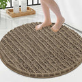 Smiry Bathroom Rugs Mat Round 24x24, Soft Absorbent Chenille Bath Rugs, Non Slip Rubber Backing Machine Washable Quick Dry Bath Mats for Bathroom Floor, Tub, Shower, Home Accessories, Camel