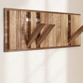 Wall Coat Rack for Entryway: Rustic Wooden Folding 8 Hooks Mount 16.5inch Decorative Piano Hanger for Farmhouse Hallway Bathroom for Towel Backpack Jacket (Neat Style)