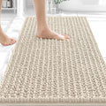 OLANLY Bathroom Rug Mat 34x21, Thick Soft and Absorbent Chenille Bath Mat, Non-Slip Rubber Backing, Machine Washable Quick Dry Bath Rugs for Tub Shower Floor, Home Decor Accessories, Sand