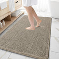 OLANLY Large Bathroom Rugs 59x35, Extra Soft Absorbent Chenille Bath Rugs, Rubber Backing Quick Dry, Machine Washable Bath Mats for Bathroom Floor, Tub and Shower, Home Decor Accessories, Warm Taupe