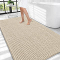OLANLY Thick Large Bathroom Rugs 44x32, Extra Soft Absorbent Chenille Bath Rugs, Rubber Backing, Machine Wash Dry, Bath Mats for Bathroom Floor, Tub and Shower, Home Decor Accessories, Sand