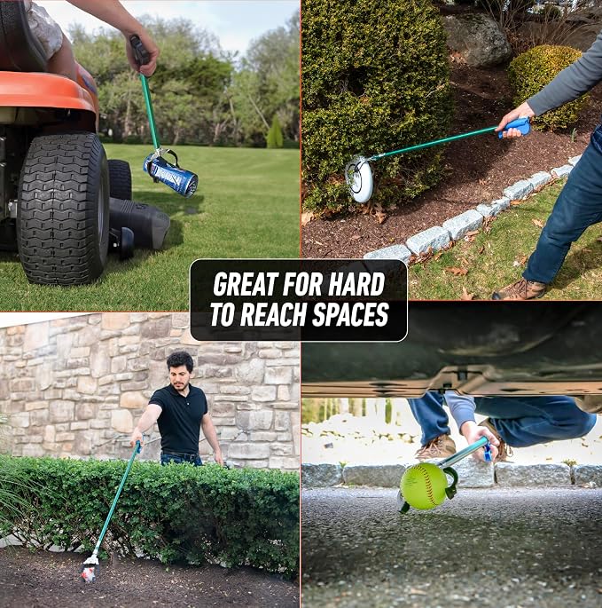 Unger Professional 48” Nifty Nabber, Reacher Grabber Tool, Trash Picker Upper, Built-In Magnet and Ergonomic Grip, Outdoor Claw Pickup, Reaching Assist for Seniors, Safely Perform Tasks