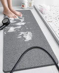 OTHWAY Shower Mat Non Slip Without Suction Cups, Quick Drying Bathtub Mat Non Slip for Shower Bathroom, PVC Loofah Shower Mat for Wet Areas (Grey)