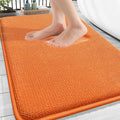 OLANLY Thick Memory Foam Bath Mat Rug 30x20, Extra Soft Absorbent Bathroom Rug, Quick Dry Bath Mats, Non-Slip, Machine Washable Carpet for Bathroom, Tub and Shower, Home Decor Accessories, Orange