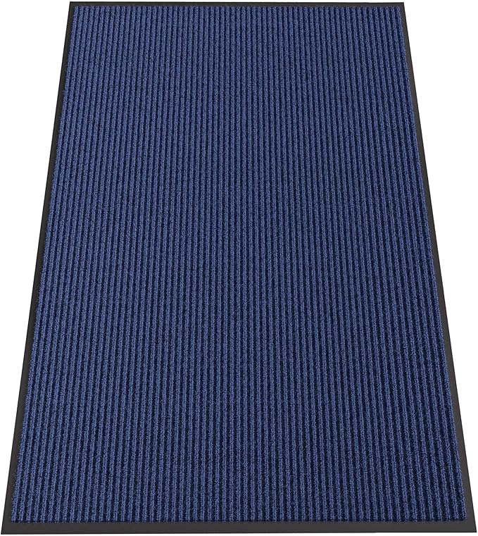 Front Door Mat, 8' x 4' Commercial Floor Mat, Heavy Duty Welcome Mat, Rubber Backing Non Slip Doormat for Entryway, Blue