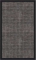 Ottomanson Scraper Doormat – Indoor Outdoor Entry Rug with Rubber Backing & Dirt-Trapping Polyester Pile, Non-Slip Front Door Mat for Mud & Pet Traffic – 18" x 30", Charcoal