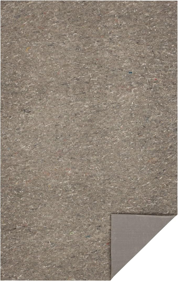 Mohawk Home Non Slip Rug Pad 4' 11" x 7' 6" - 3/8" Thick Felt + Latex Rubber Gripper - Dual Surface Cushion for Hardwood, Carpet, Tile Floors, Made in USA