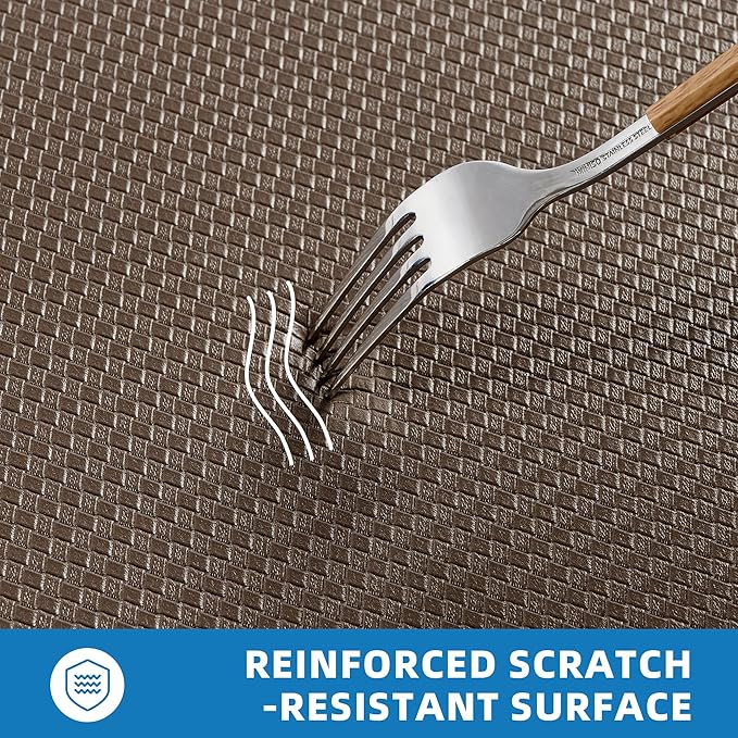 Kitchen Mats for Floor - 17"x79" Anti Fatigue Mats for Kitchen Floor - Non Slip Cushioned Rugs for Standing - Brown