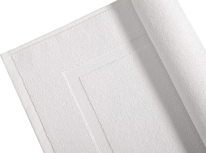 Amazon Basics Premium 100% Cotton Absorbent Soft Bath Mat, Machine Washable, 684 GSM, 20" x 30", White, Hotel Spa Bathmats, 6-Pack (Previously AmazonCommercial)