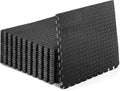 ProsourceFit Exercise Puzzle Mat 1/2-inch, EVA Interlocking Foam Floor Tiles for Home Gym, Workout Equipment, Kids Play Areas, Black, 72 SQ FT - 18 Tiles