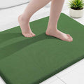Smiry Memory Foam Bath Mat 36x24, Extra Soft and Absorbent Bathroom Mats, Non Slip Washable Carpet for Floor, Shower and Tub, Olive Green