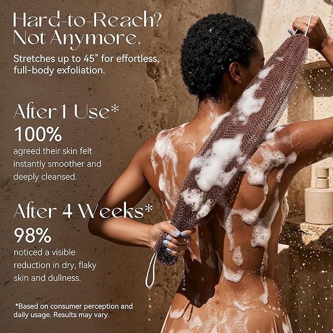 CORATED African Net Sponge Authentic, Shower Loofah Exfoliating Bath Sponge, Body Scrubber for Women and Men Daily Use Body Care, Travel Portable, Durable Bath Accessories Spa Gifts