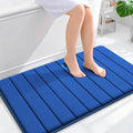 OLANLY Memory Foam Bath Mat 40x24, Super Soft Absorbent Bathroom Rugs, Quick Dry, Machine Washable Shower Floor Rugs, Bathmat Carpet, Bathroom Home Decor Accessories, Royal Blue