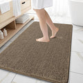 OLANLY Large Bathroom Rugs 59x35, Extra Soft Absorbent Chenille Bath Rugs, Rubber Backing Quick Dry, Machine Washable Bath Mats for Bathroom Floor, Tub and Shower, Home Decor Accessories, Tan