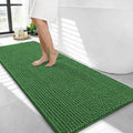OLANLY Thick Bathroom Runner Rugs 44x24, Extra Soft Absorbent Chenille Bath Rugs, Rubber Backing, Machine Wash Dry, Long Bath Mats for Bathroom, Tub and Shower, Home Decor Accessories, Olive Green