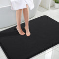 OLANLY Thick Memory Foam Large Bathroom Rugs 44x32, Extra Soft Absorbent Bath Rug, Quick Dry Bath Mats, Non-Slip, Machine Washable Carpet for Bathroom, Tub and Shower, Home Decor Accessories, Black