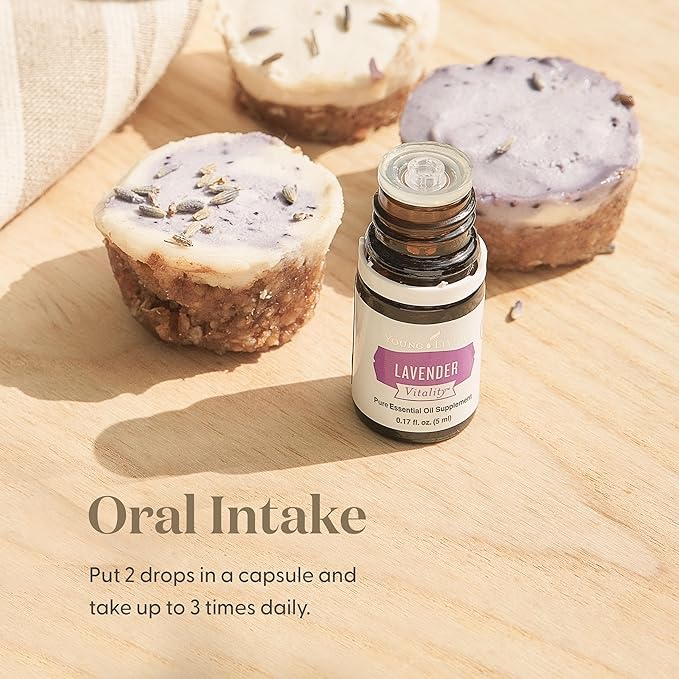 Young Living Vitality Lavender Essential Oil 5ml Bottle | Premium Lavender Essential Oil for Culinary Use, Aromatherapy & Relaxation | Steam Distilled for Flavorful Recipes & Wellness